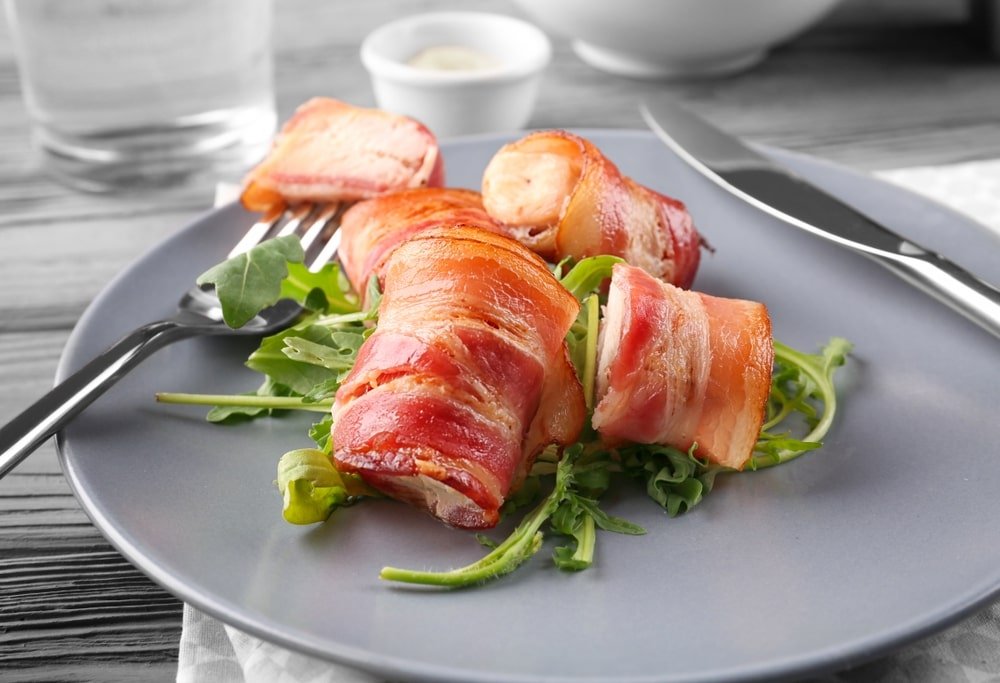 Stuffed bacon wrapped chicken