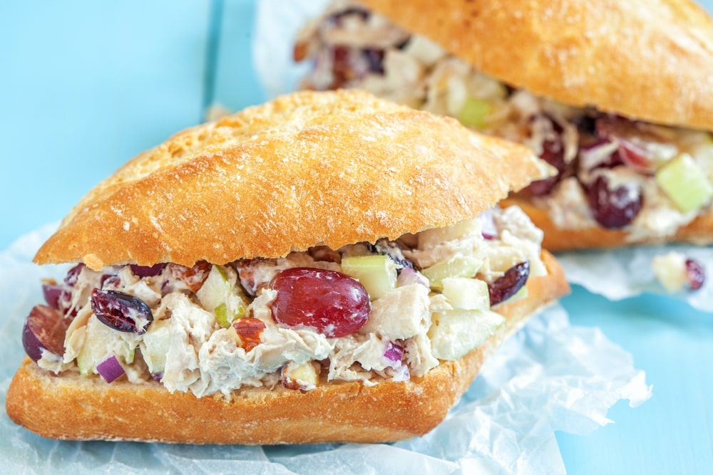chicken salad sandwich recipe with grapes