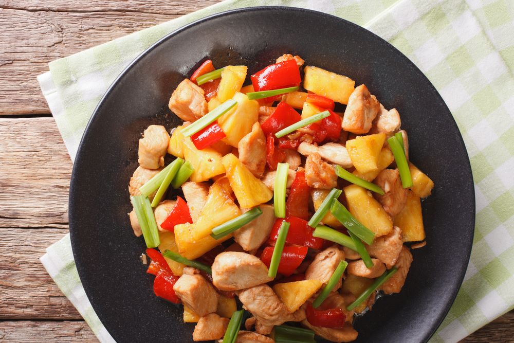 low calorie pineapple chicken