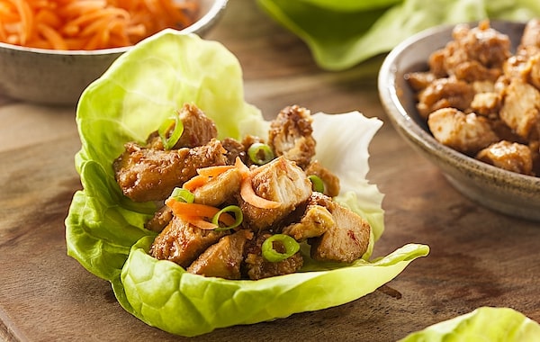 keto asian chicken lettuce wraps