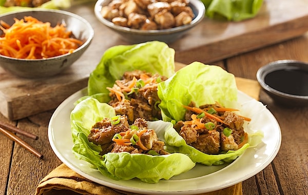 keto ground chicken lettuce wraps