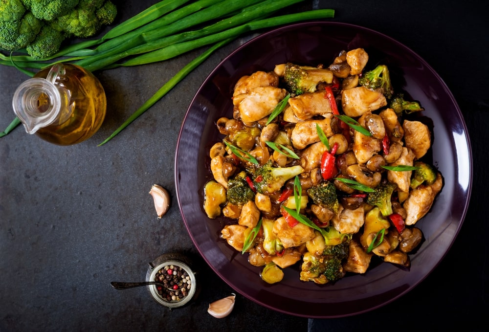 keto stir fry chicken and vegetables