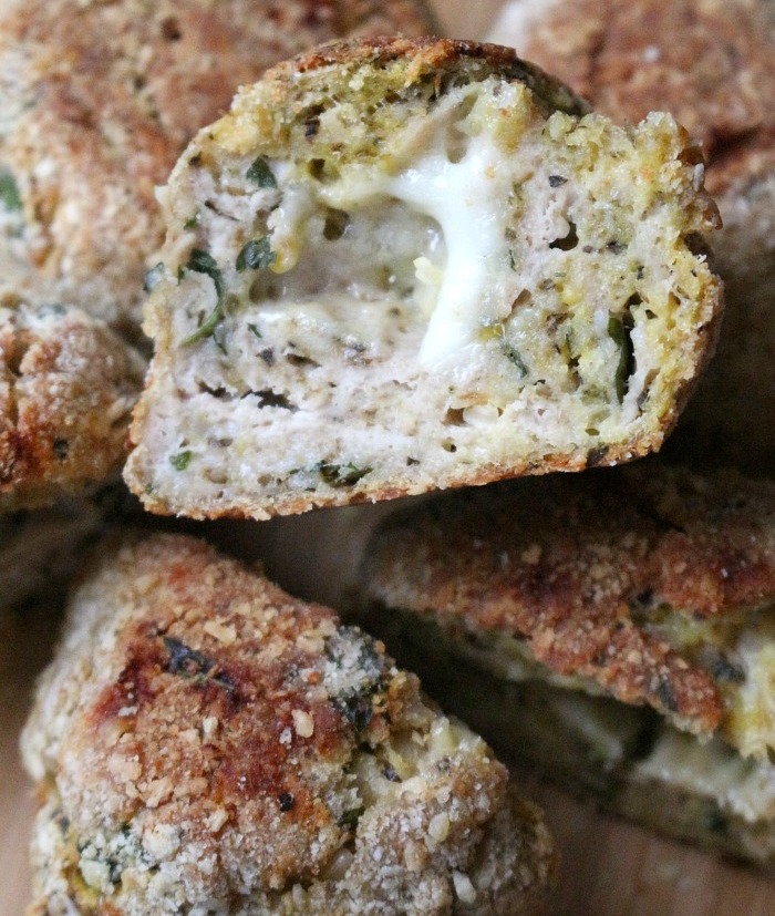 Polpette di pollo ripiene di formaggio