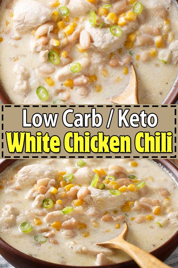 low carb keto white chicken chili