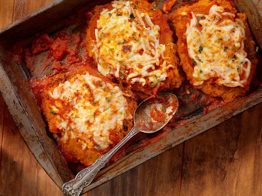 keto chicken parmesan baked