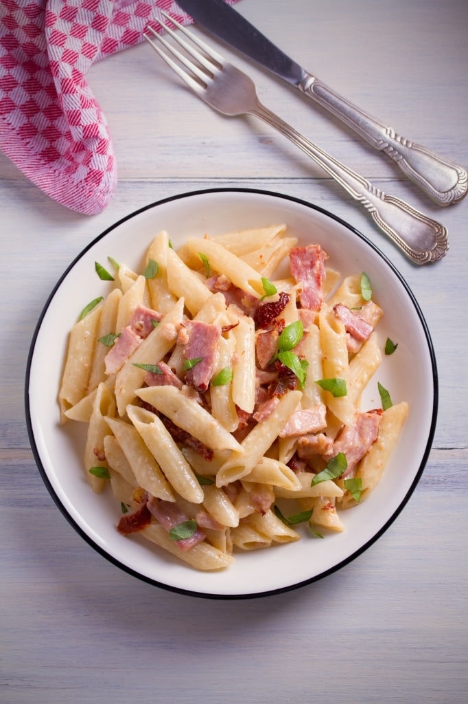 chicken and bacon alfredo