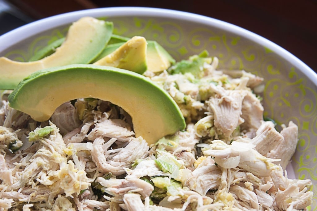 Low carb avocado chicken salad