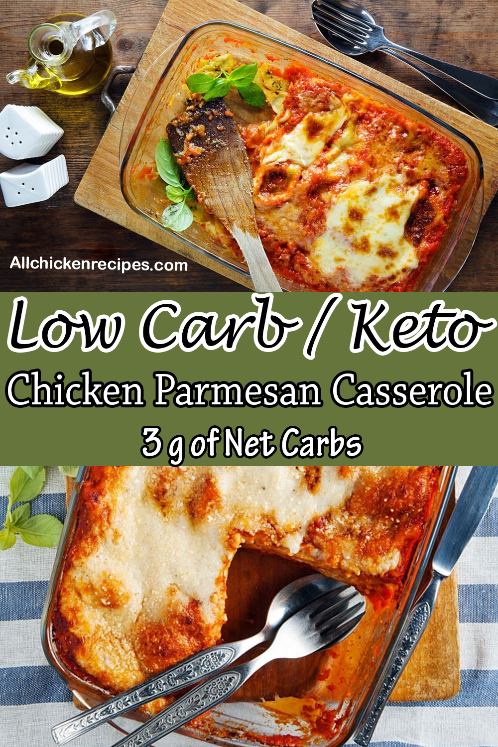 low carb keto chicken parmesan casserole