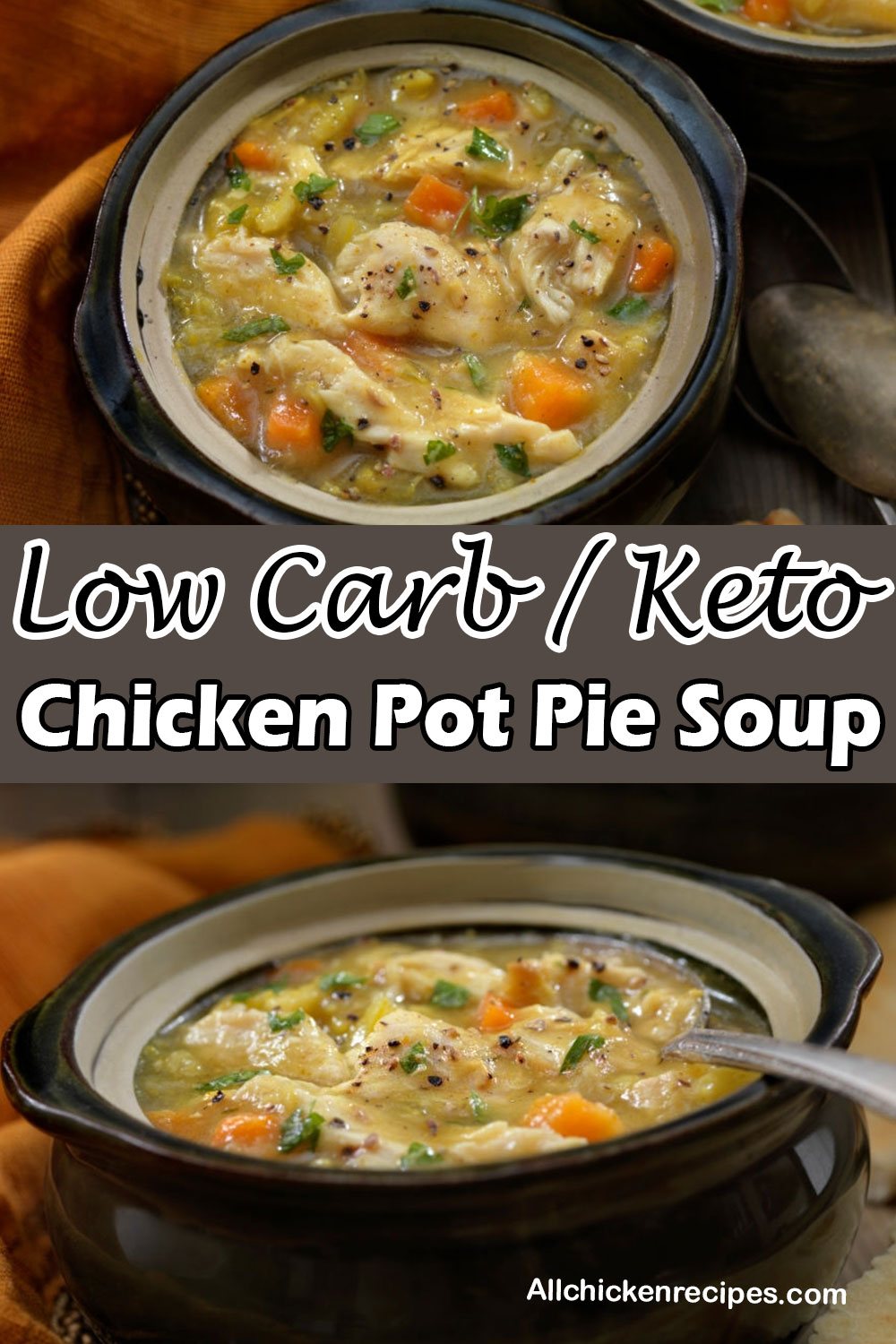 Low Carb Keto Chicken Pot Pie Soup