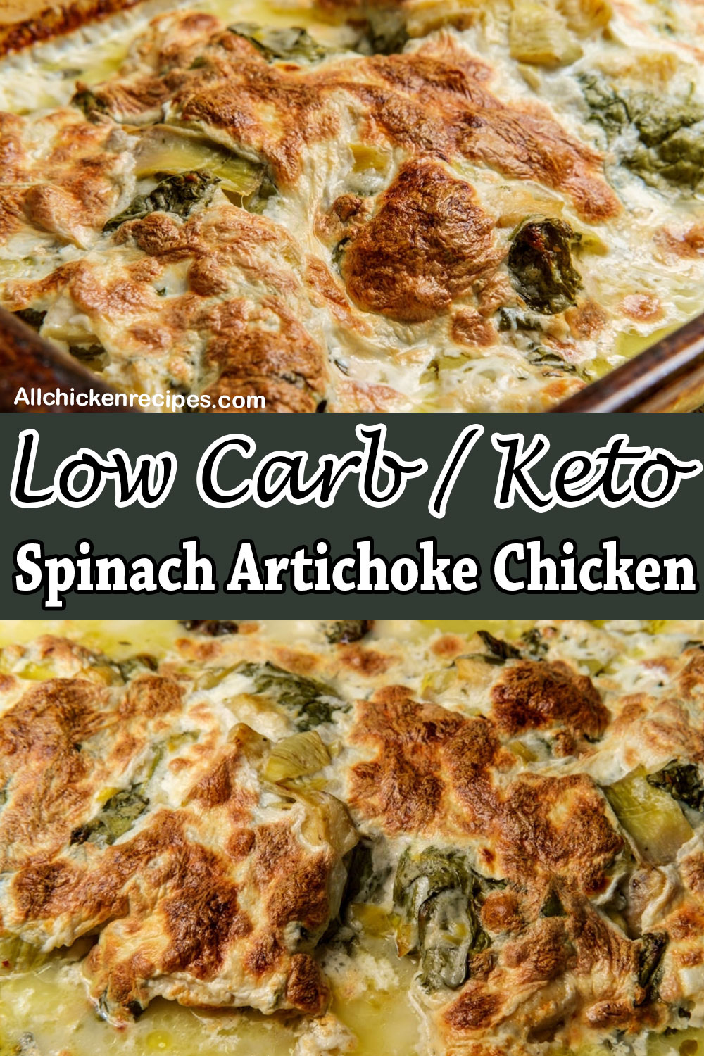 Low Carb Keto Spinach Artichoke Chicken