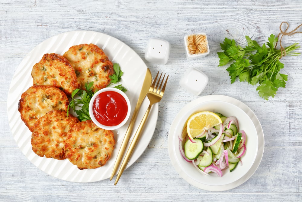 low carb chicken fritters