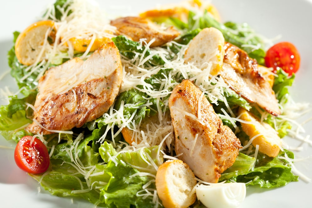 low carb chicken caesar salad