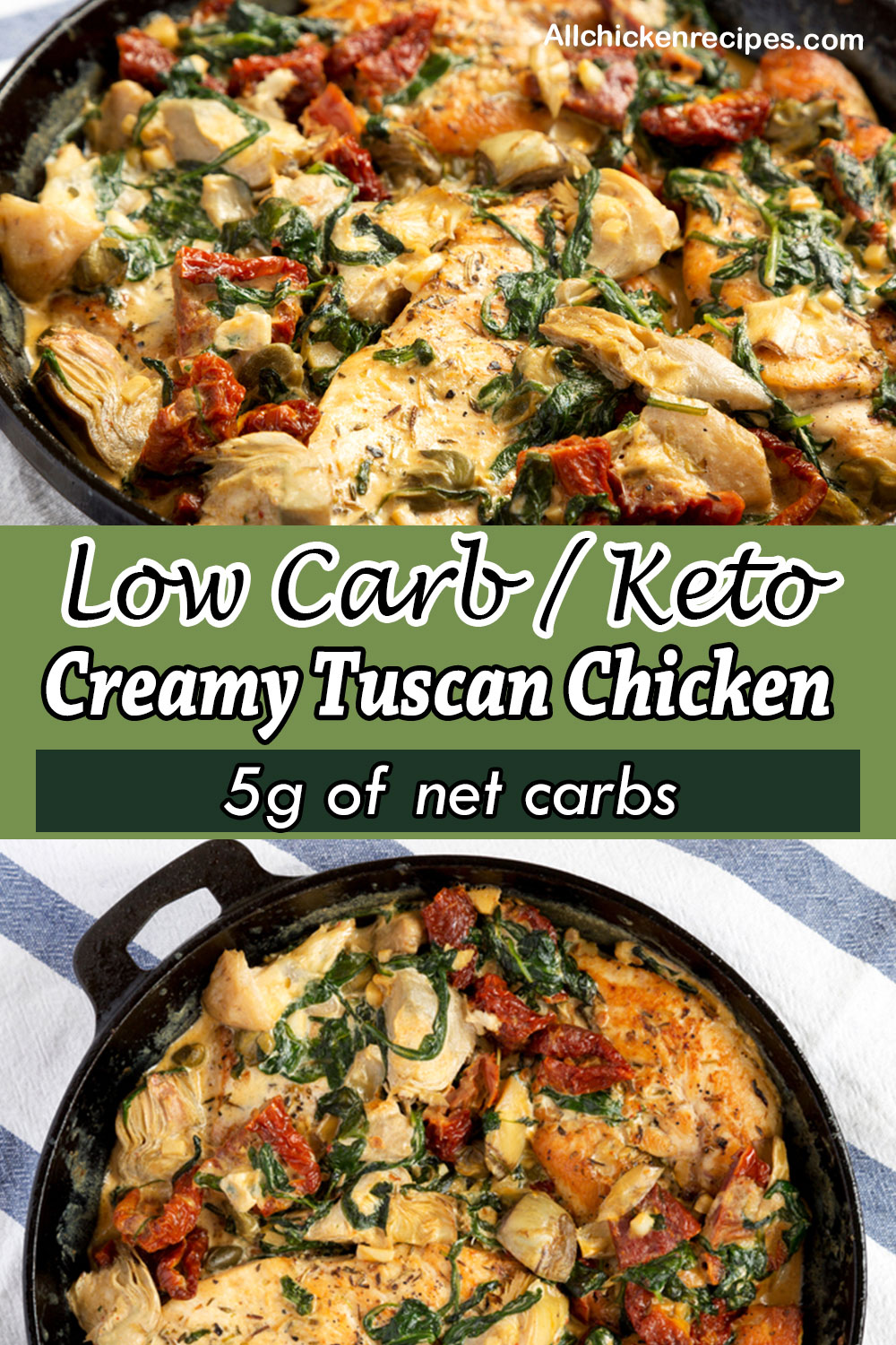 low carb keto tuscan chicken