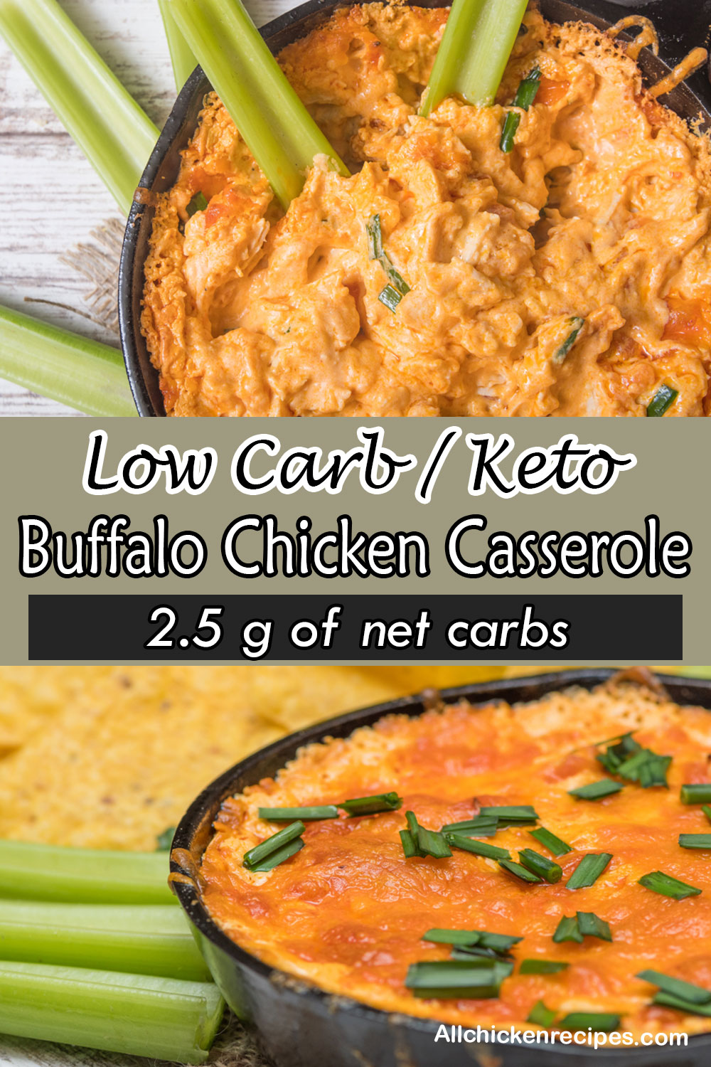 low carb keto buffalo chicken casserole