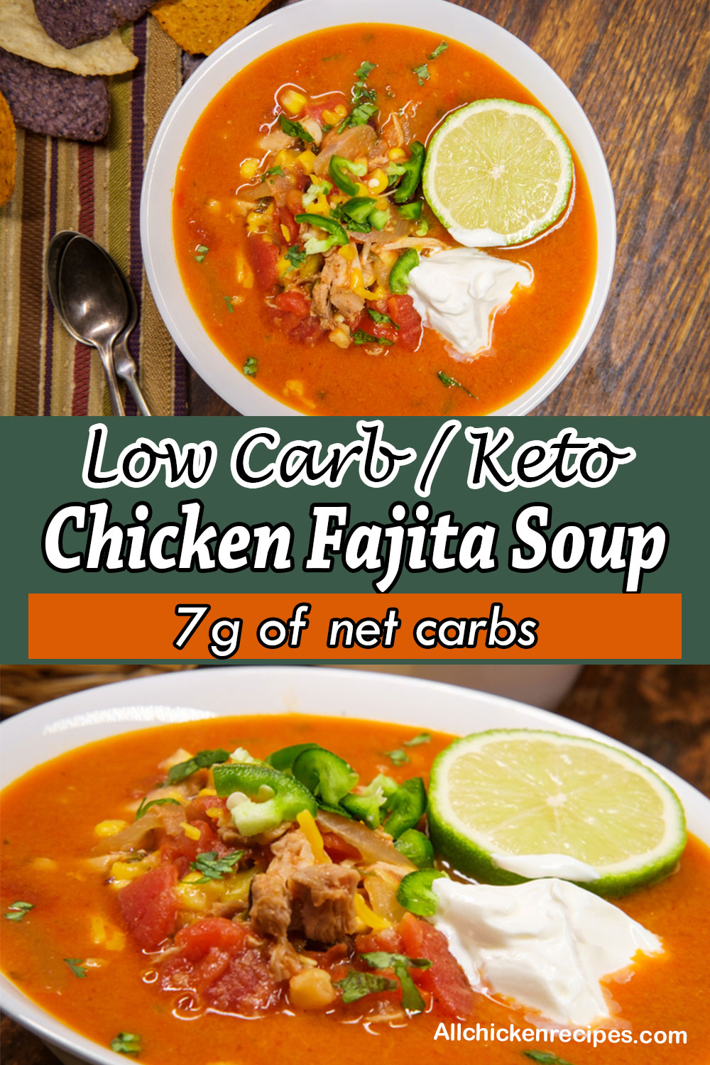Low Carb Keto Chicken Fajita Soup