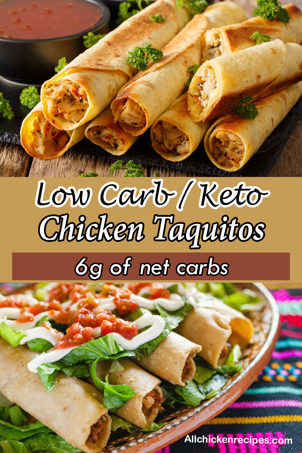 low carb keto chicken taquitos