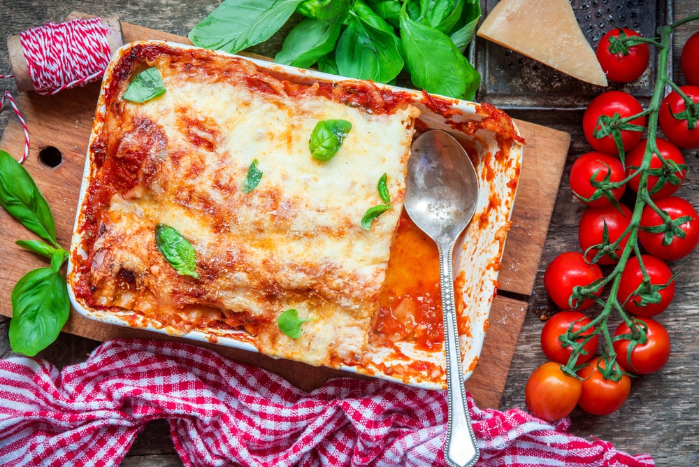 keto lasagna with deli chicken