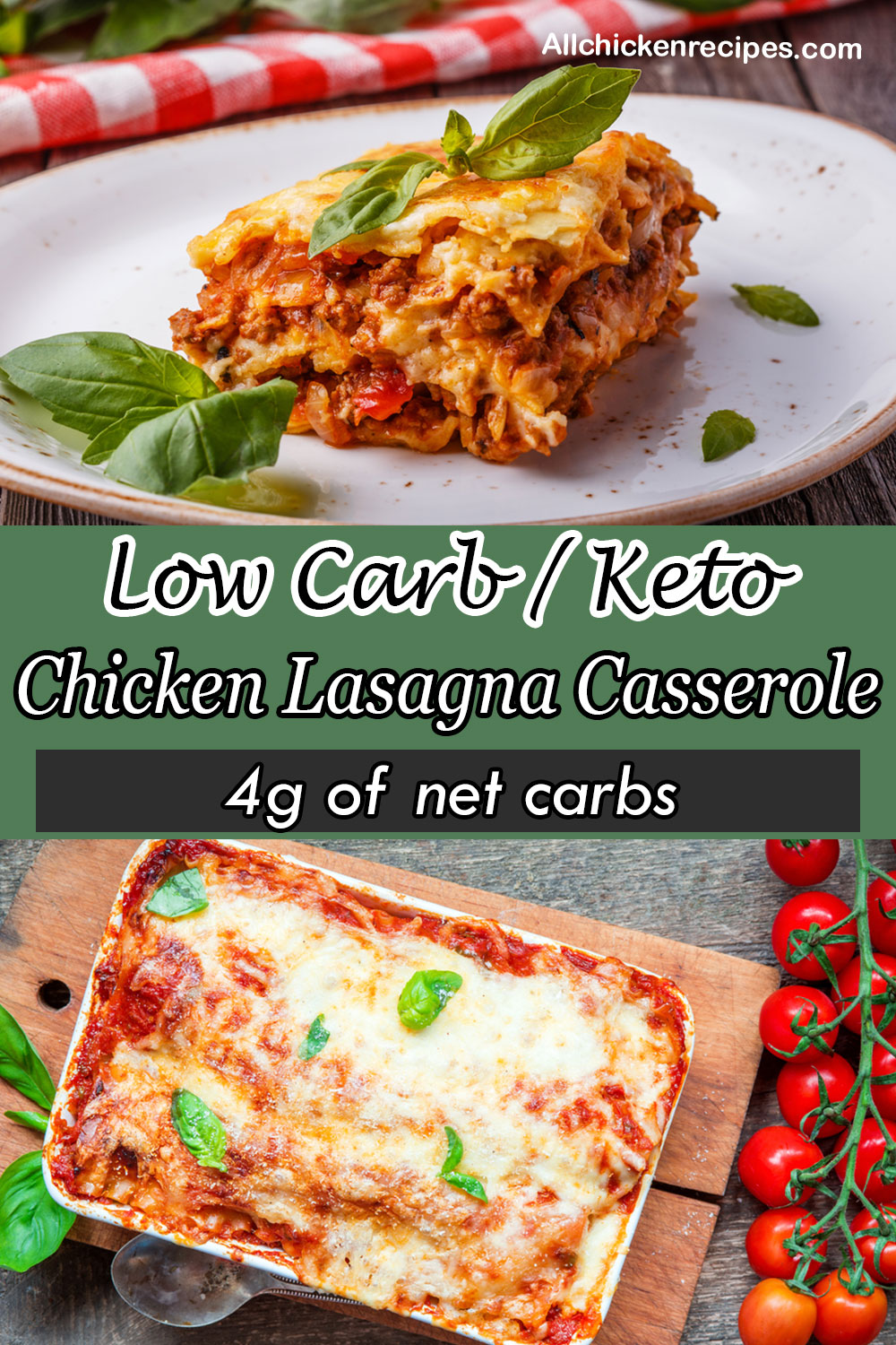 low carb keto chicken lasagna