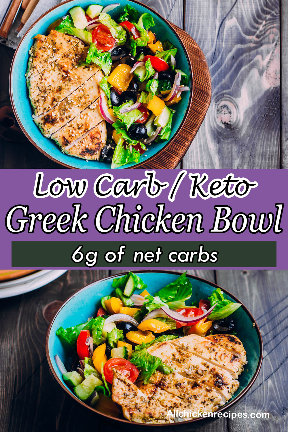 low carb keto greek chicken bowl