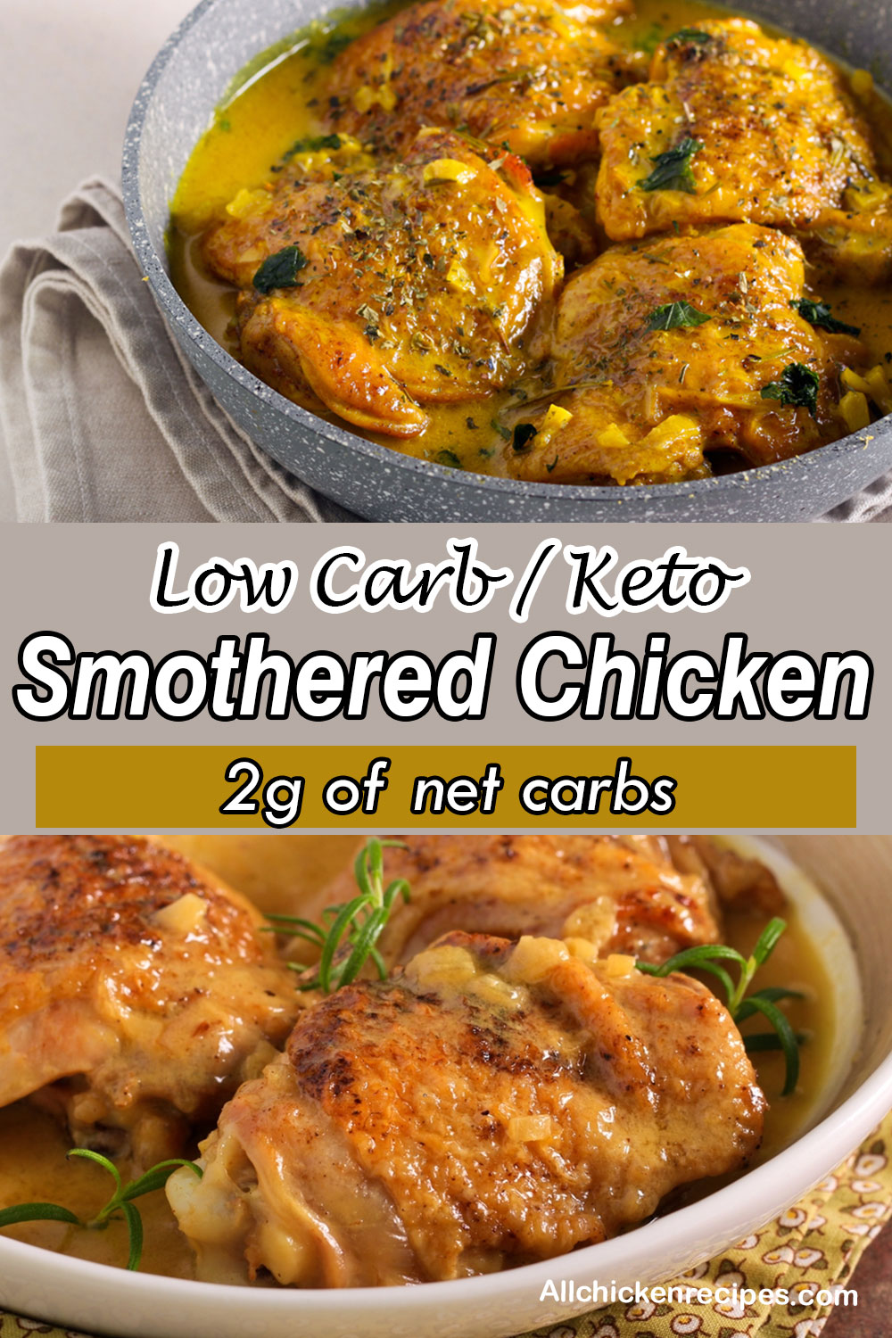 Low Carb Keto Smothered Chicken