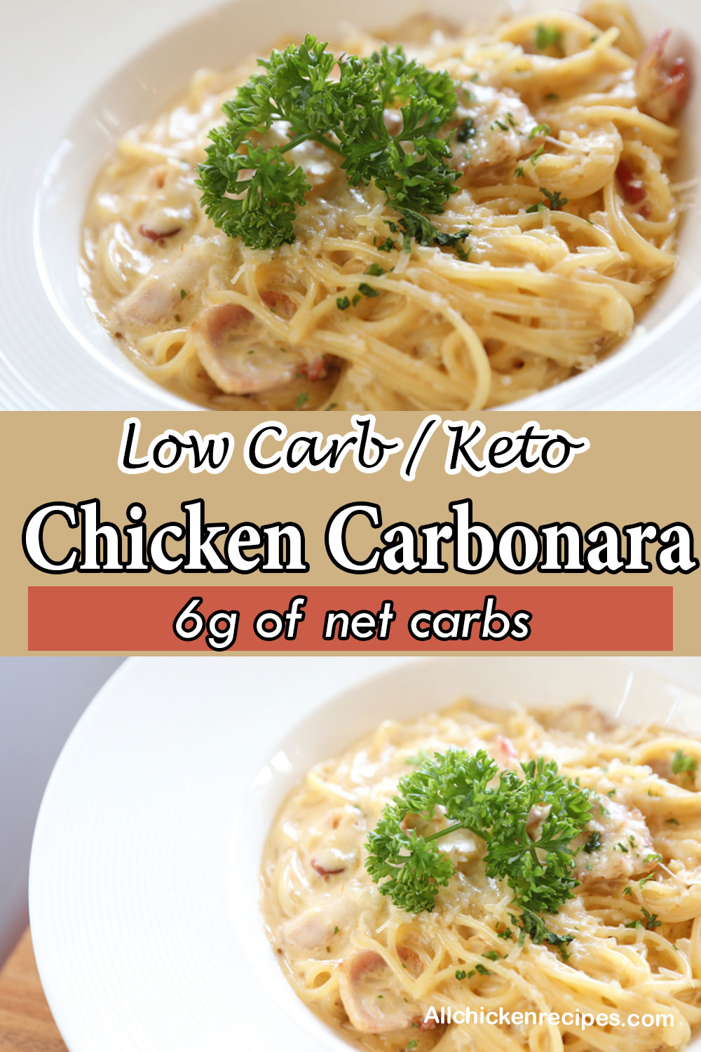 low carb keto chicken carbonara