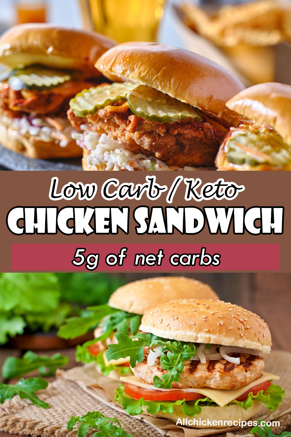 low carb keto chicken sandwich