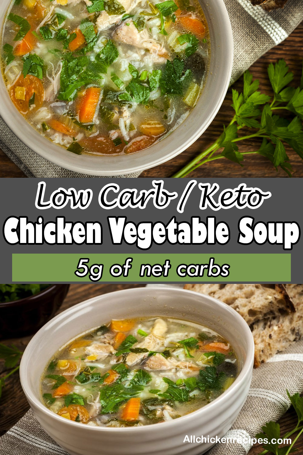 low carb keto creamy chicken vegetable soup