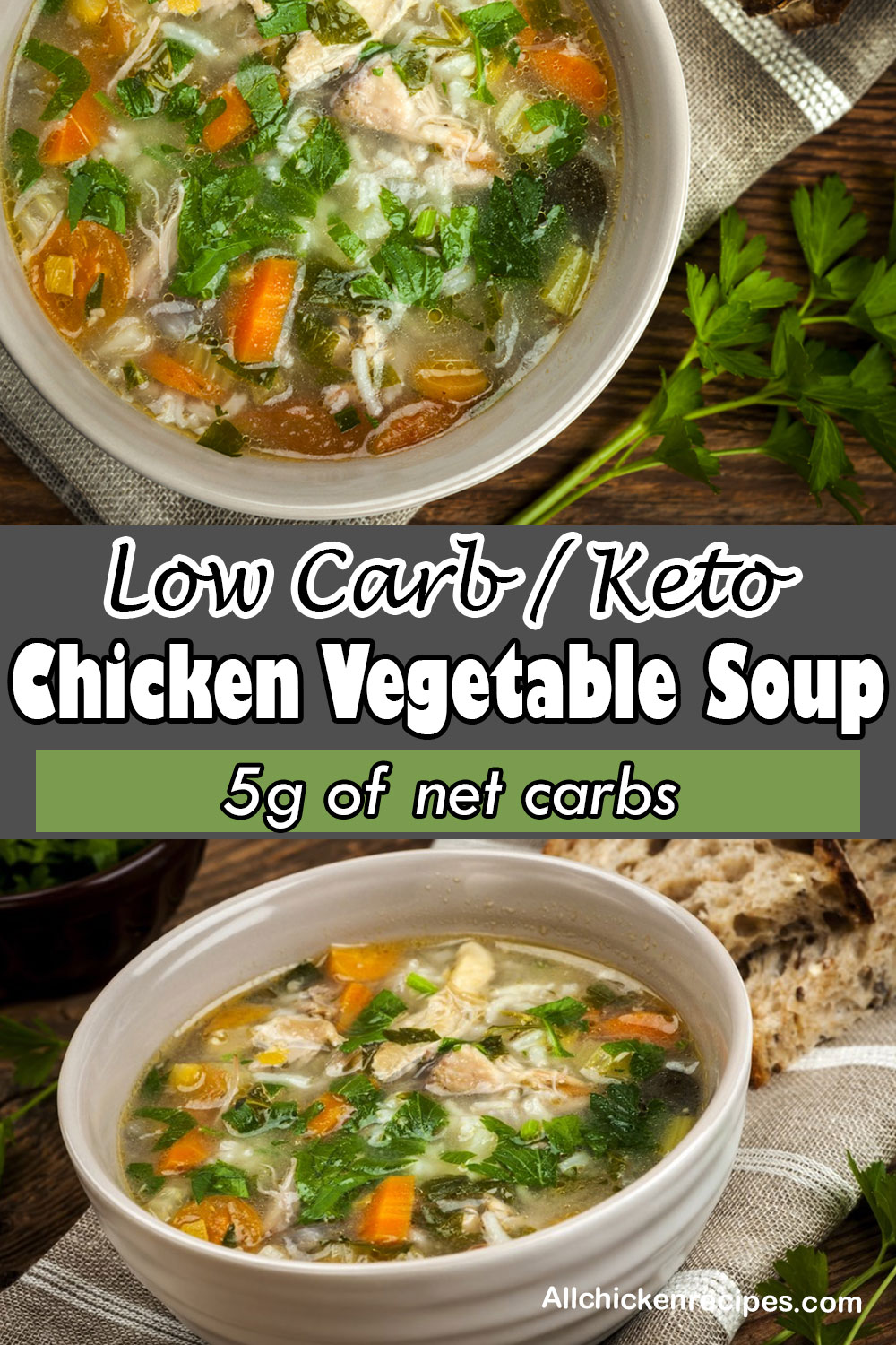 Keto Chicken Vegetable Soup - Low Carb Creamy (Instant Pot | Slow ...