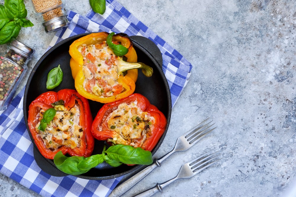 keto stuffed peppers with chicken and cream cheese