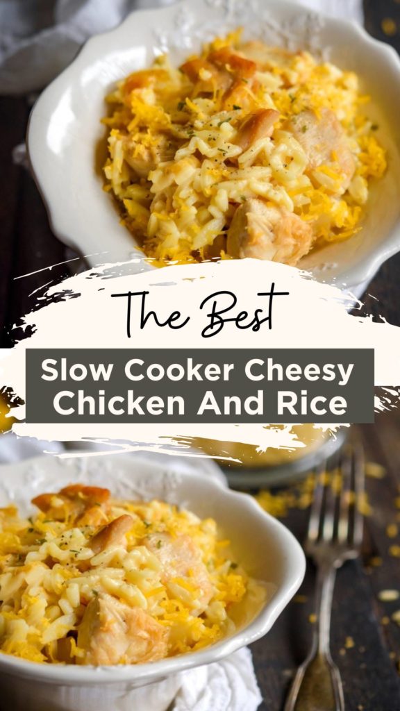 Crockpot Cheesy Chicken Rice