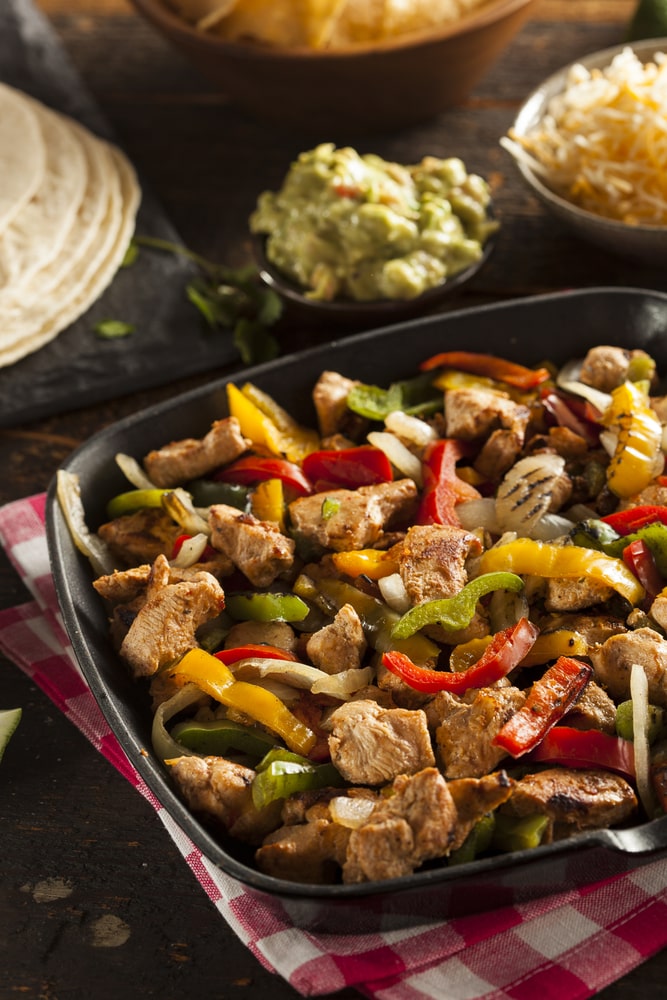 easy chicken fajitas with rotisserie chicken