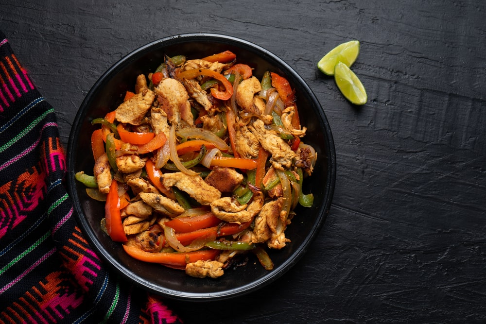 leftover rotisserie chicken fajitas