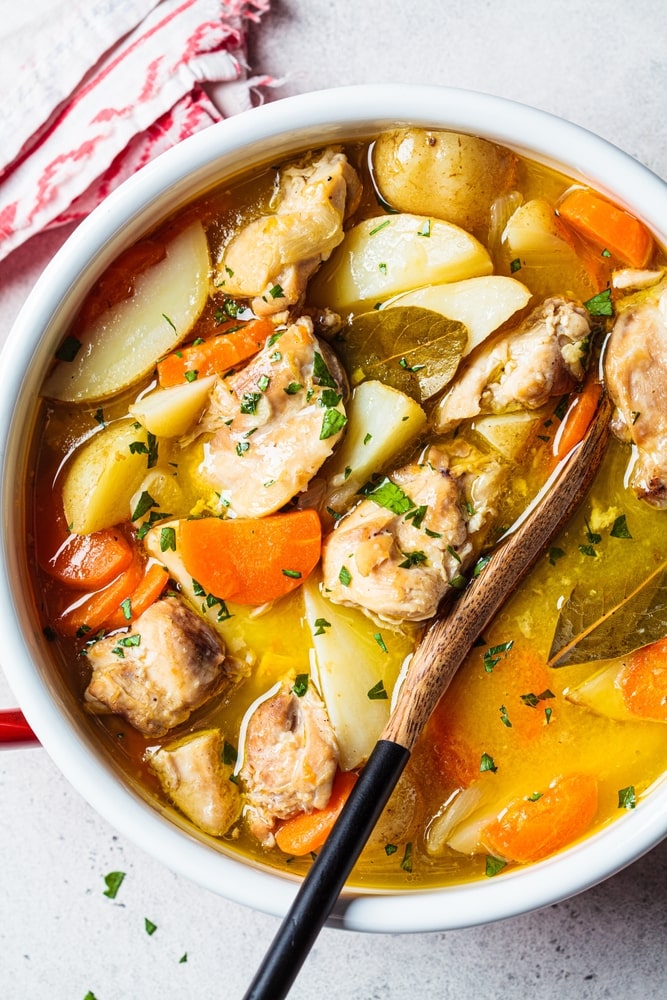 slow cooker garlic parmesan chicken and potatoes