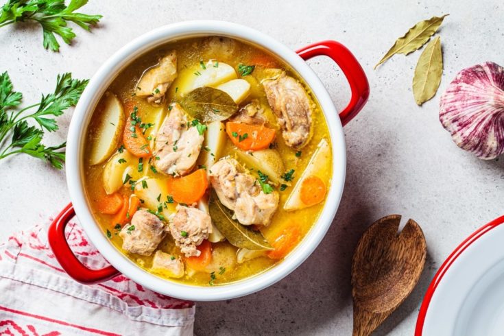 Slow Cooker Garlic Parmesan Chicken Stew