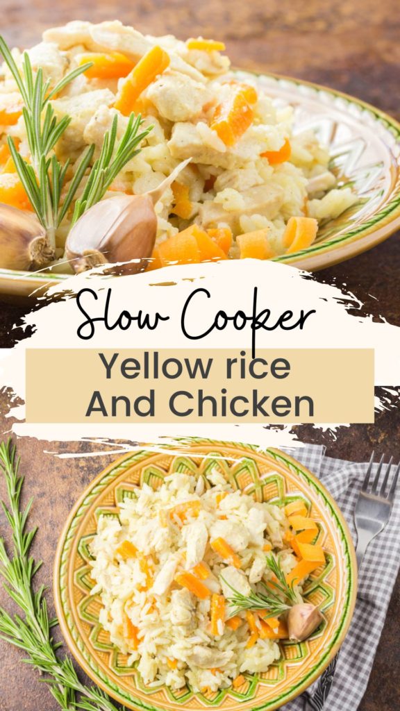 slow cooker yellow rice and chicken breast