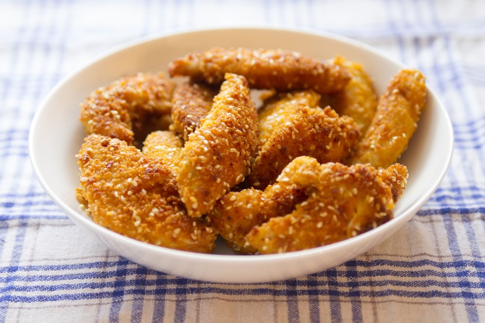 keto chicken fries with almond flour