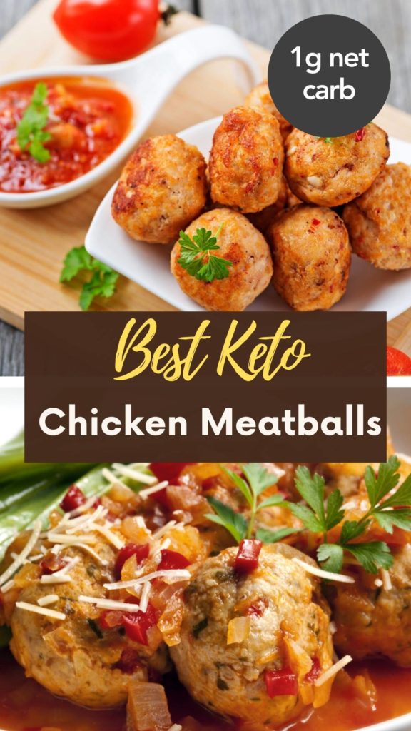 keto chicken meatballs with creamy sauce