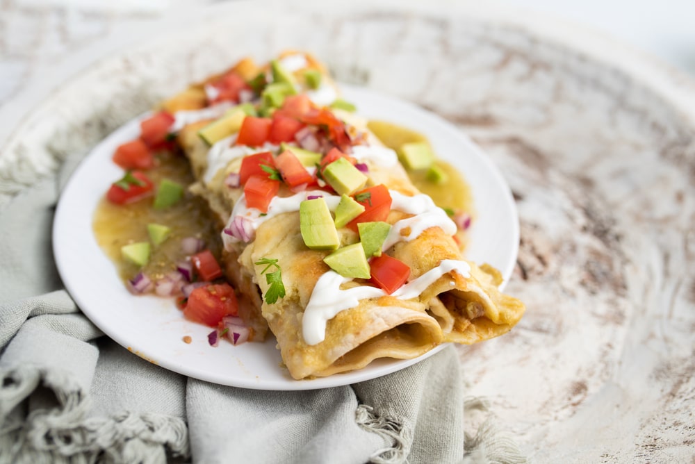 keto white chicken enchiladas with cream cheese