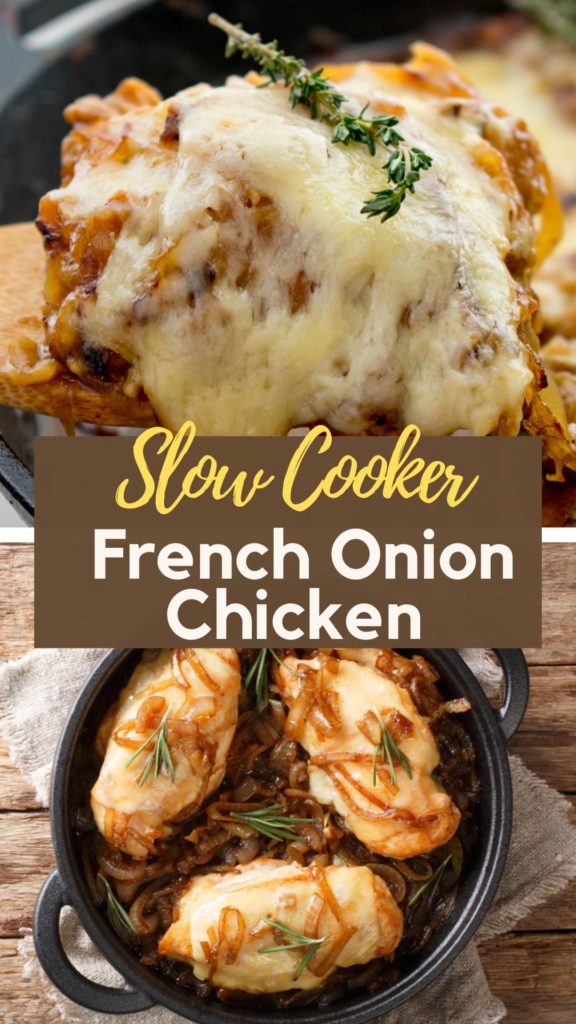 slow cooker french onion chicken and rice