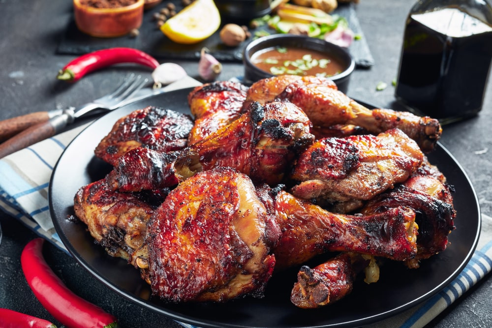 slow cooker jerk chicken thighs