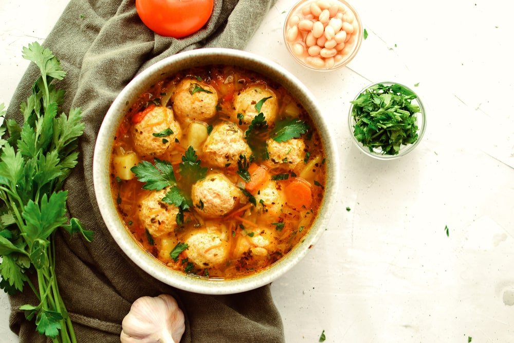 slow cooker tuscan chicken meatballs with gnocchi and tomato