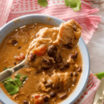 Easy Crockpot Chicken Enchilada Soup