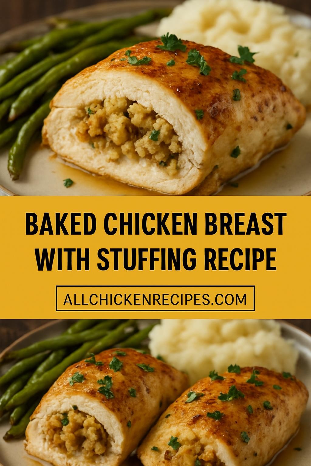 baked chicken breast with stuffing recipe