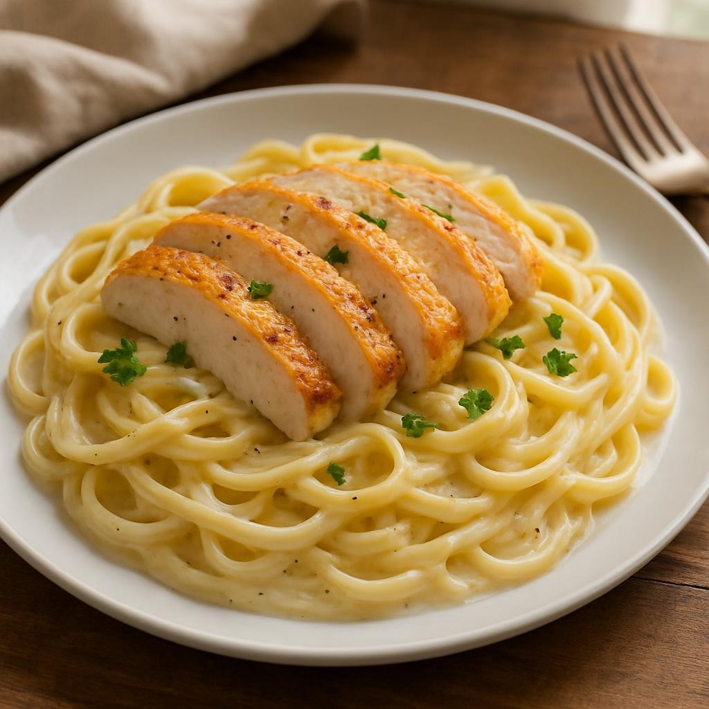 Garlic Parmesan Chicken and Pasta