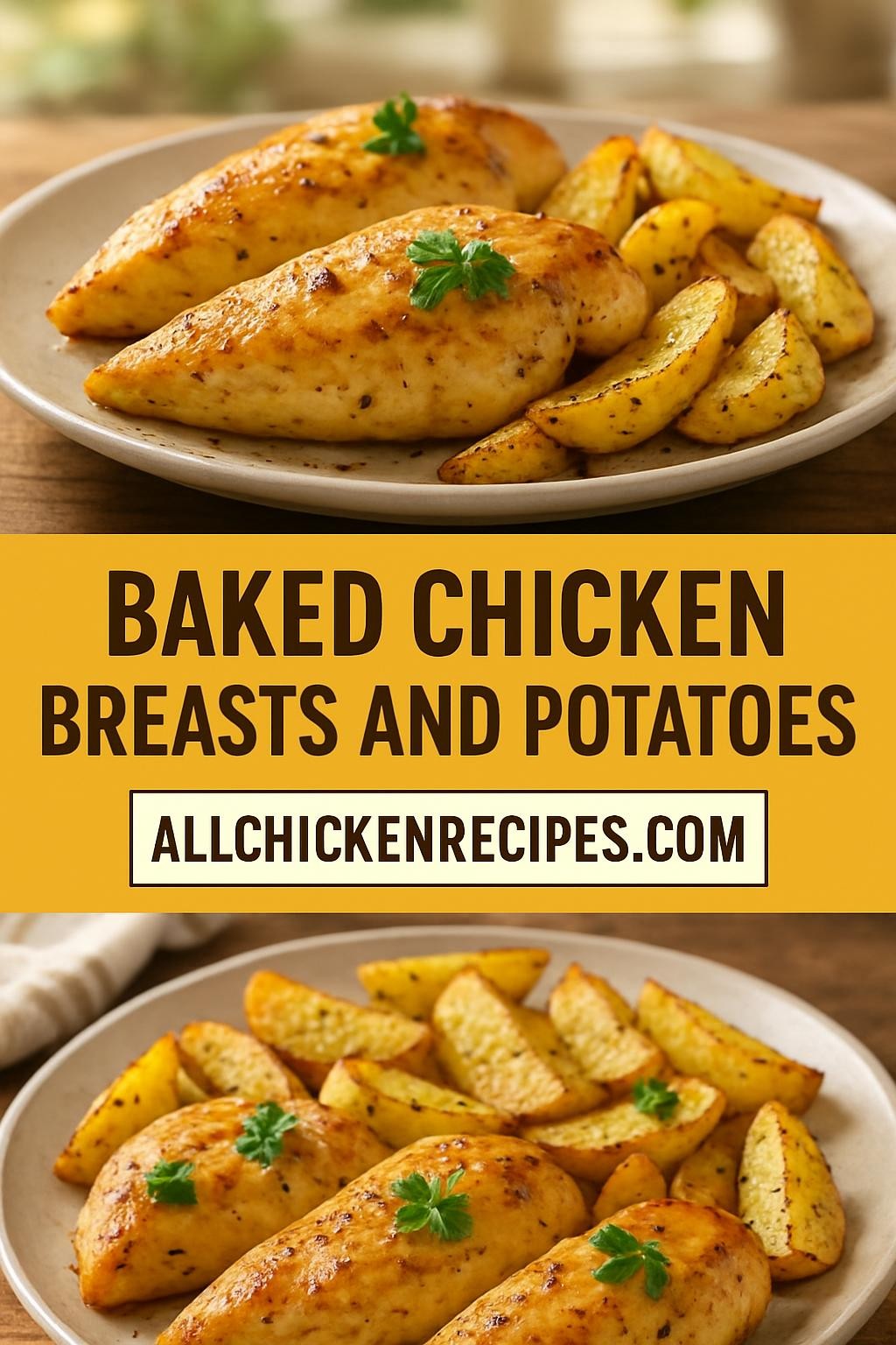 Baked Chicken Breasts and Potatoes