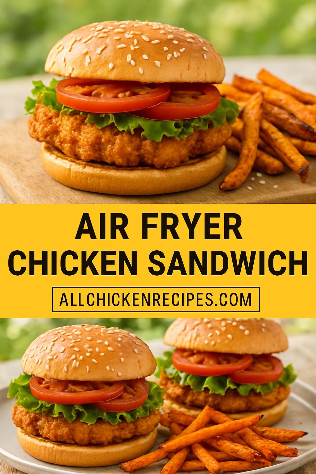 air fryer chicken sandwich