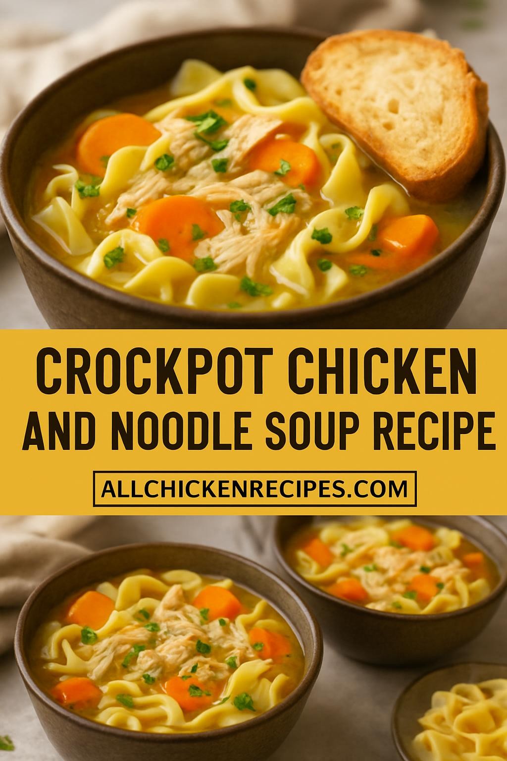 crockpot chicken and noodle soup recipe