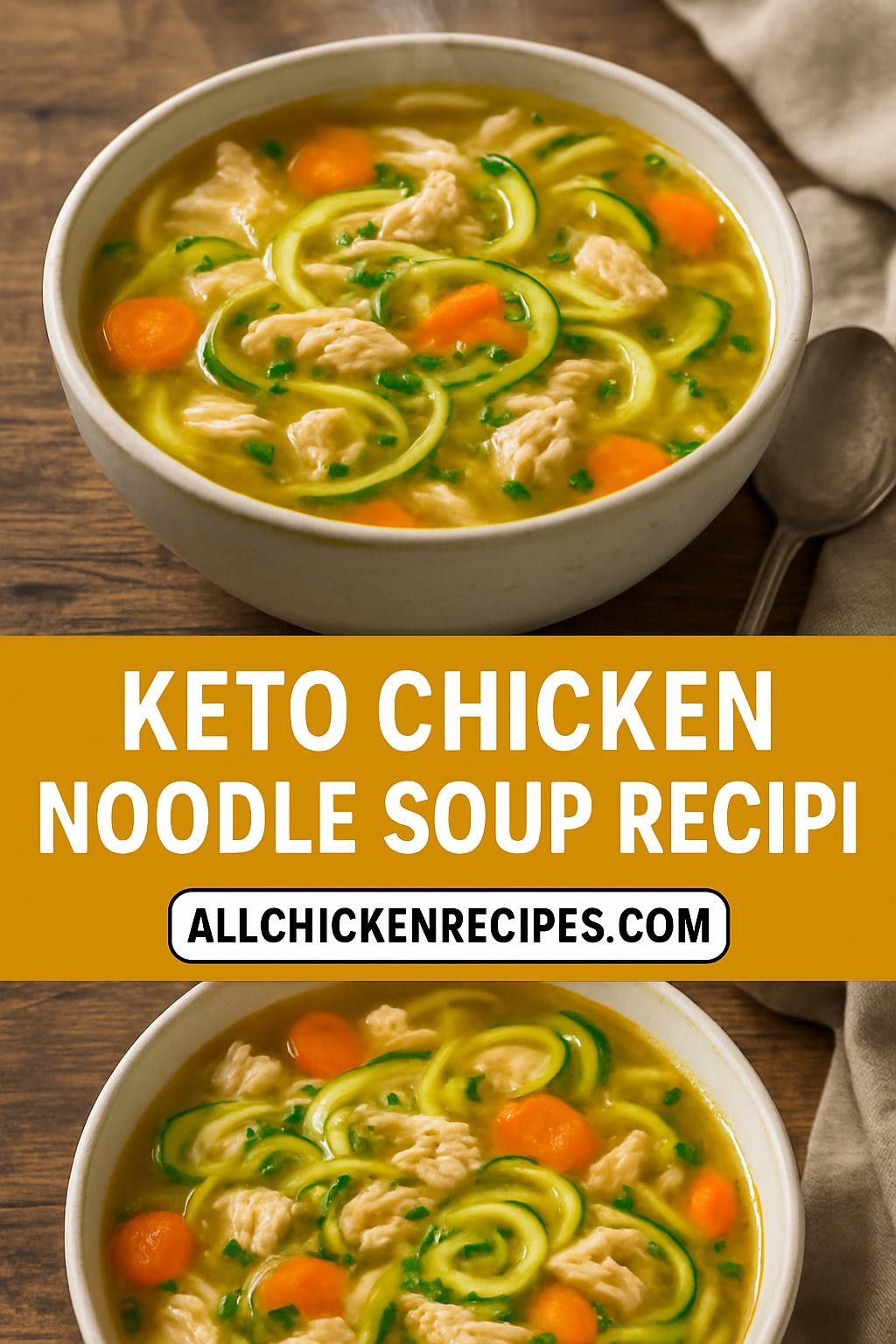 keto chicken noodle soup recipe