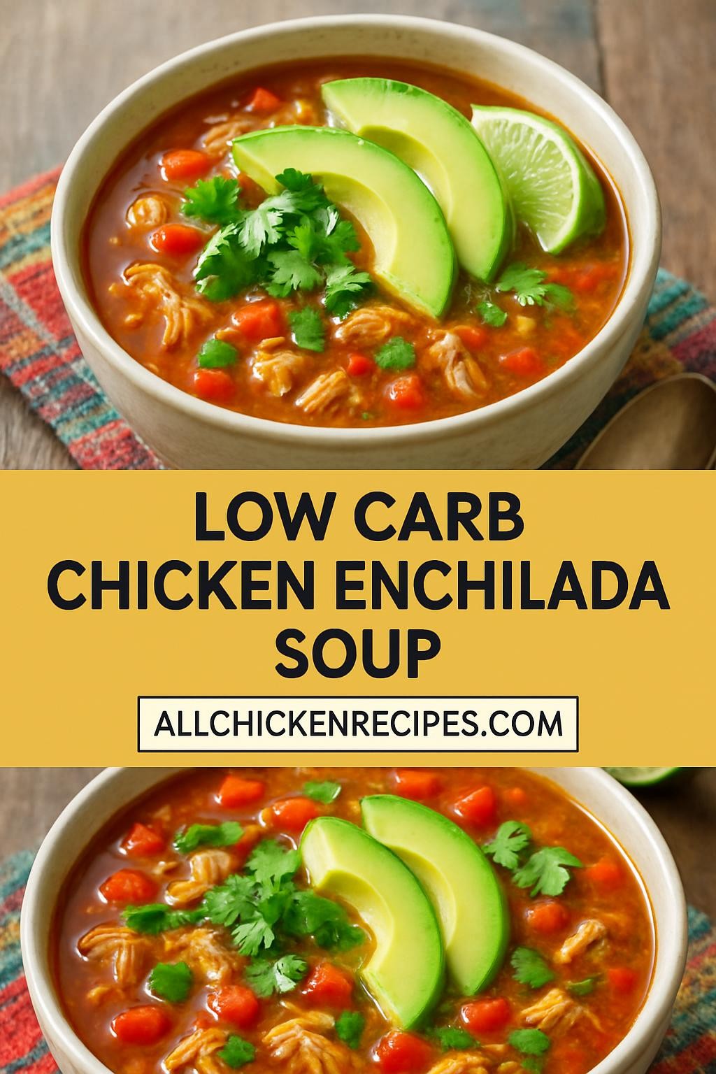 low carb chicken enchilada soup