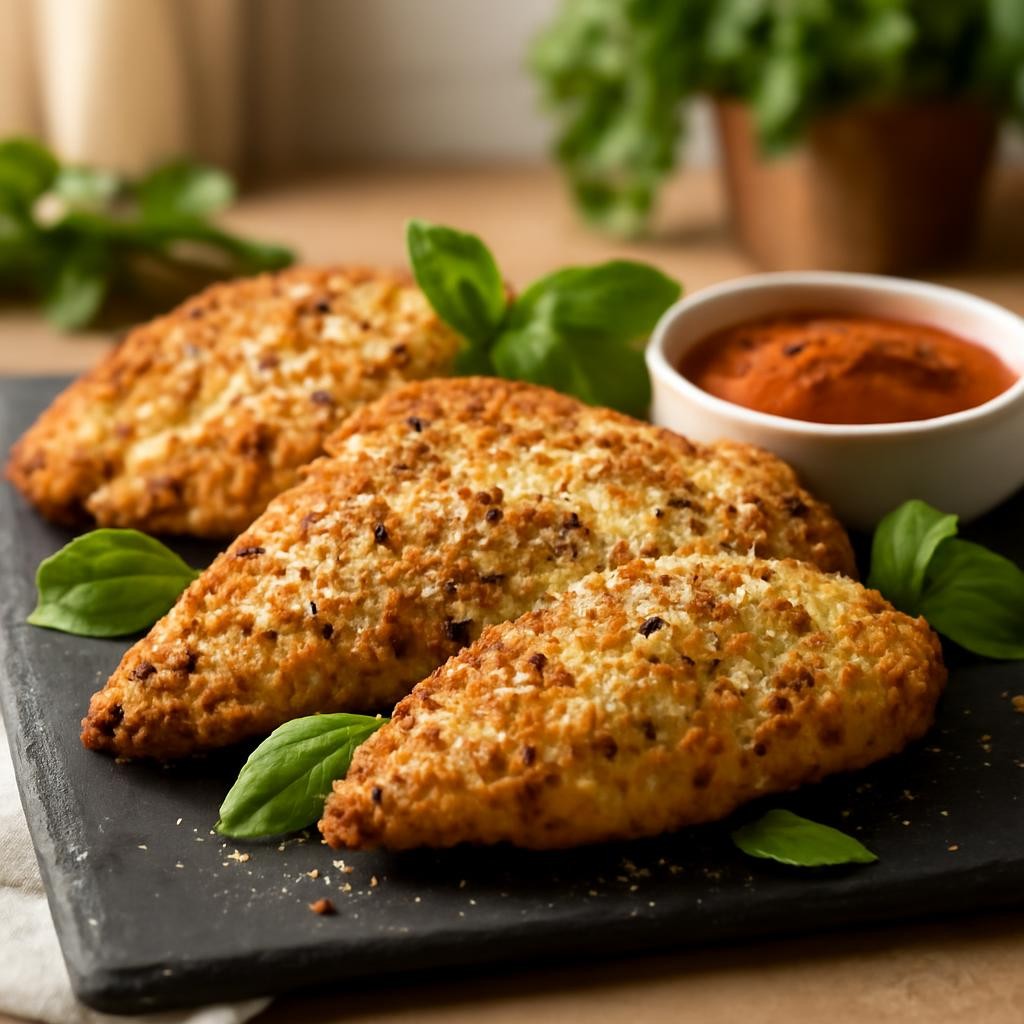 air fryer parmesan crusted chicken